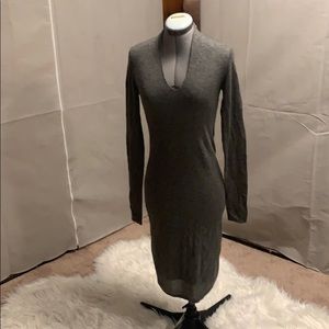 Grey sweater dress